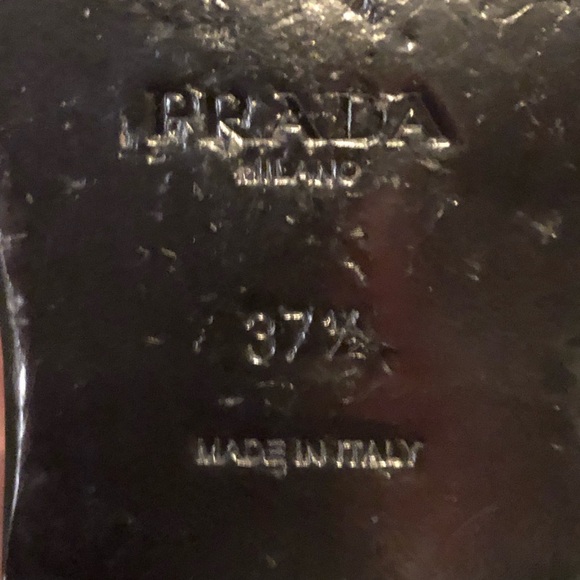 PRADA Women's Brown Leather Motorcycle Boots Ankle 37.5 - Picture 8 of 9